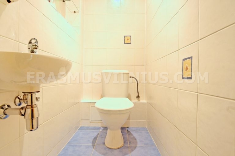 Cocina y zona de comedor en piso Erasmus de 4 habitaciones, Kauno gatvė